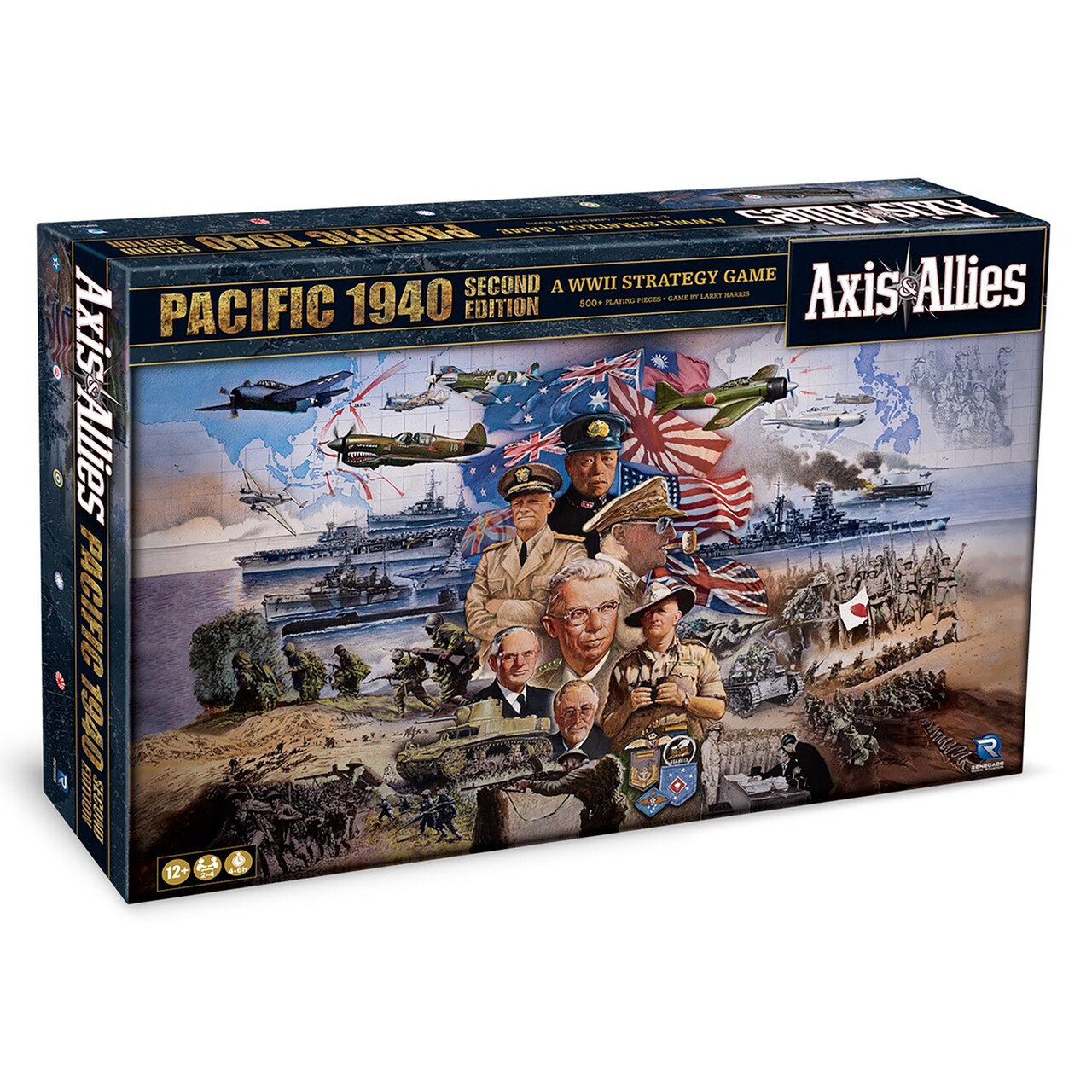 Axis & Allies: 1940 Pacific Second Edition - WWII War Miniatures Strategy Board Game, Renegade, Age 12+/2-4 Players/6 Hr